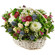 basket of chrysanthemums and roses. Madrid